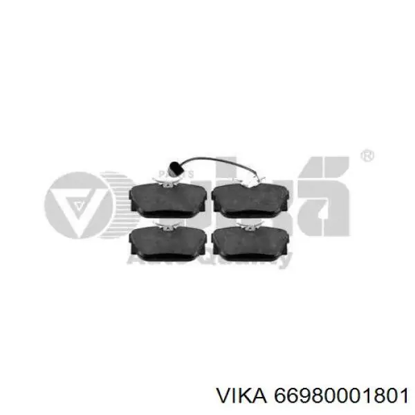 Задні гальмівні колодки 66980001801 Vika