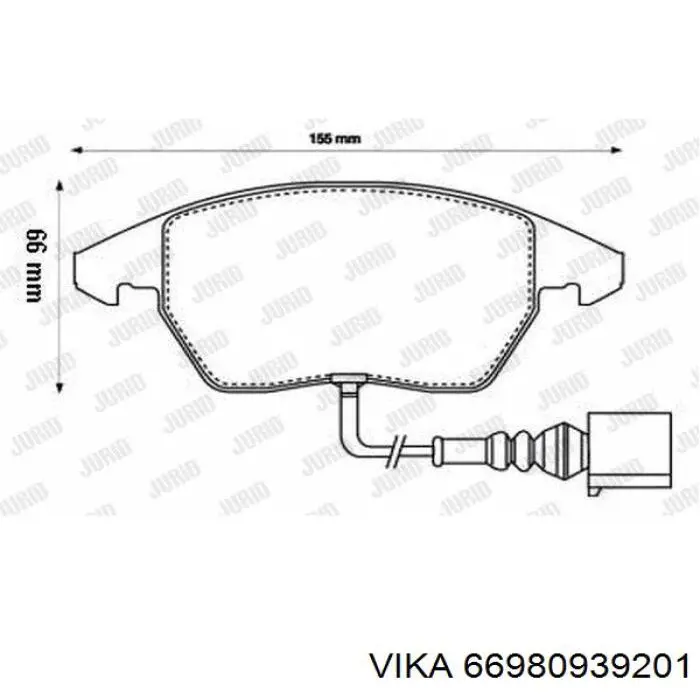 Гальмівні колодки Vika 66980939201 ціна, від 22.72 USD