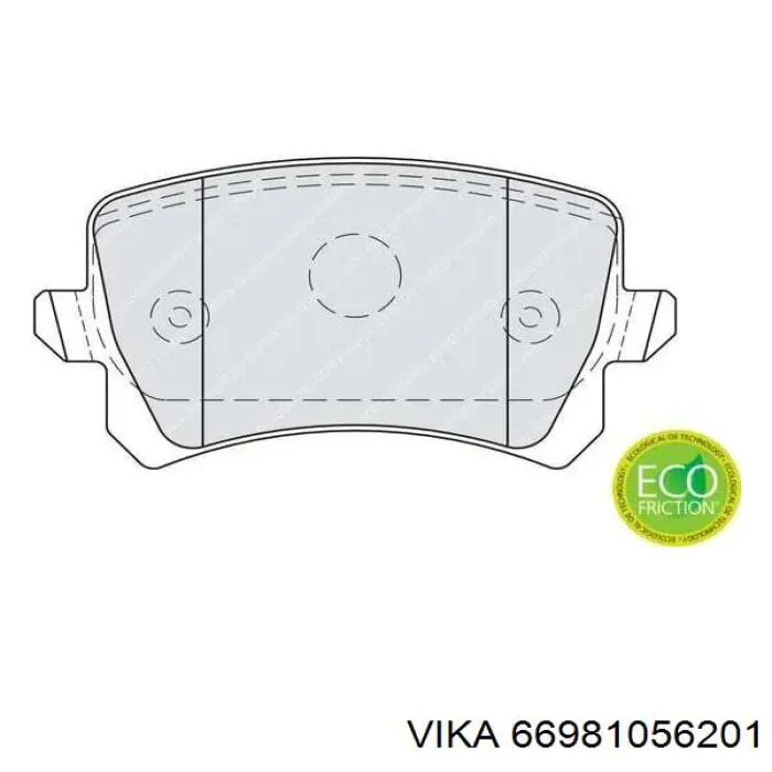 Задні дискові колодки Vika 66981056201