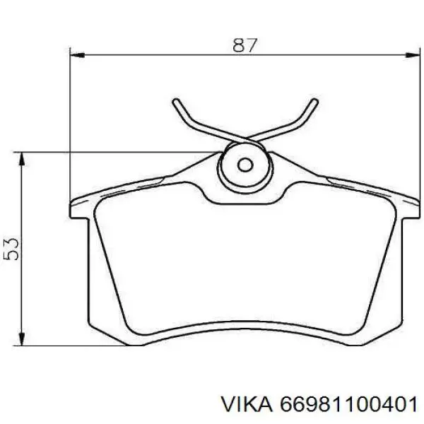 Купити 66981100401 Vika Задні колодки