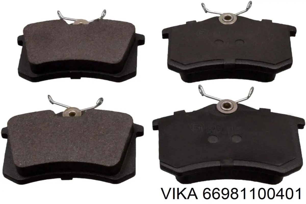 Задні гальмівні колодки Vika 66981100401 ціна, від 13.91 USD