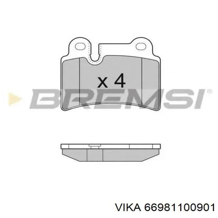 Купити 66981100901 Vika Задні колодки