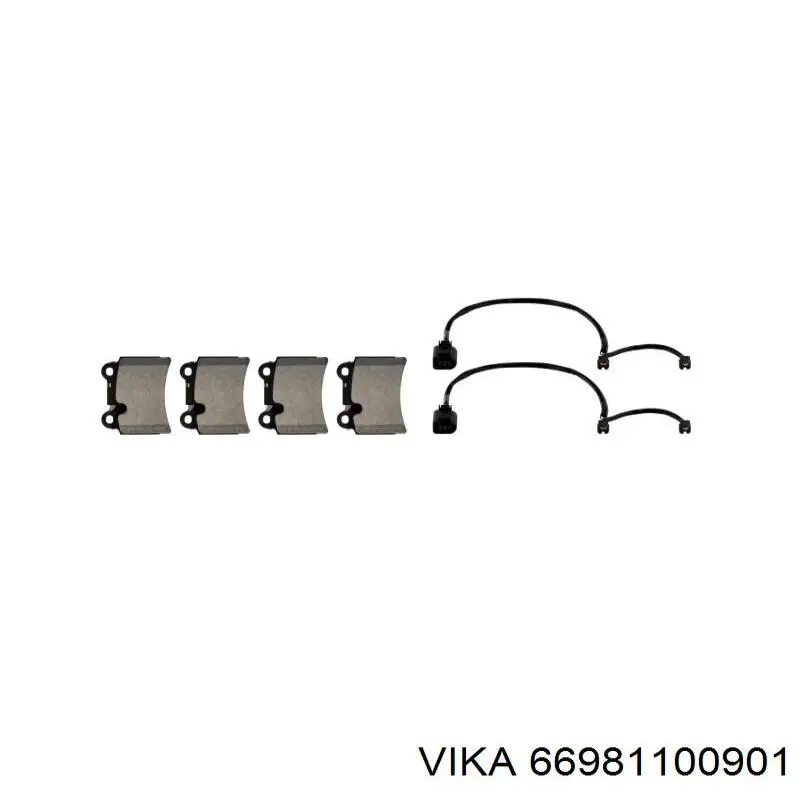Задні гальмівні колодки 66981100901 Vika