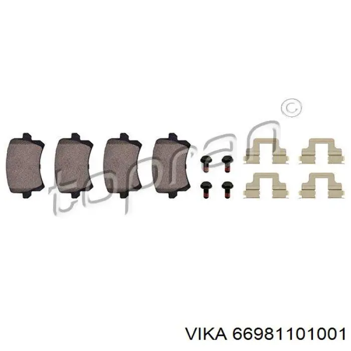 Купити 66981101001 Vika Задні колодки