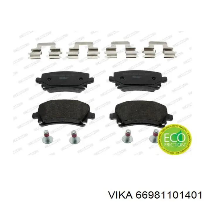 Задні гальмівні колодки 66981101401 Vika