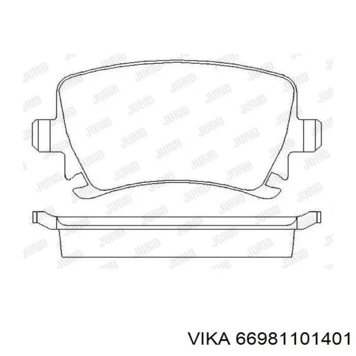 Задні гальмівні колодки Vika 66981101401 ціна, від 15.21 USD