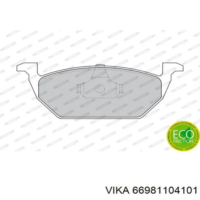 66981104101 Vika Передні гальмівні колодки