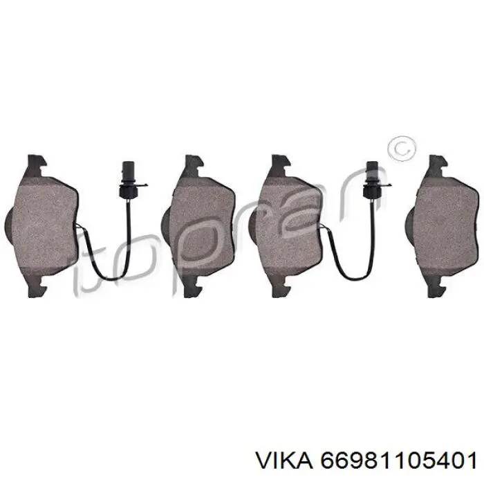 Гальмівні колодки Vika 66981105401 ціна, від 22.50 USD