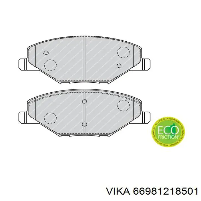 66981218501 Vika колодки гальмівні передні, дискові