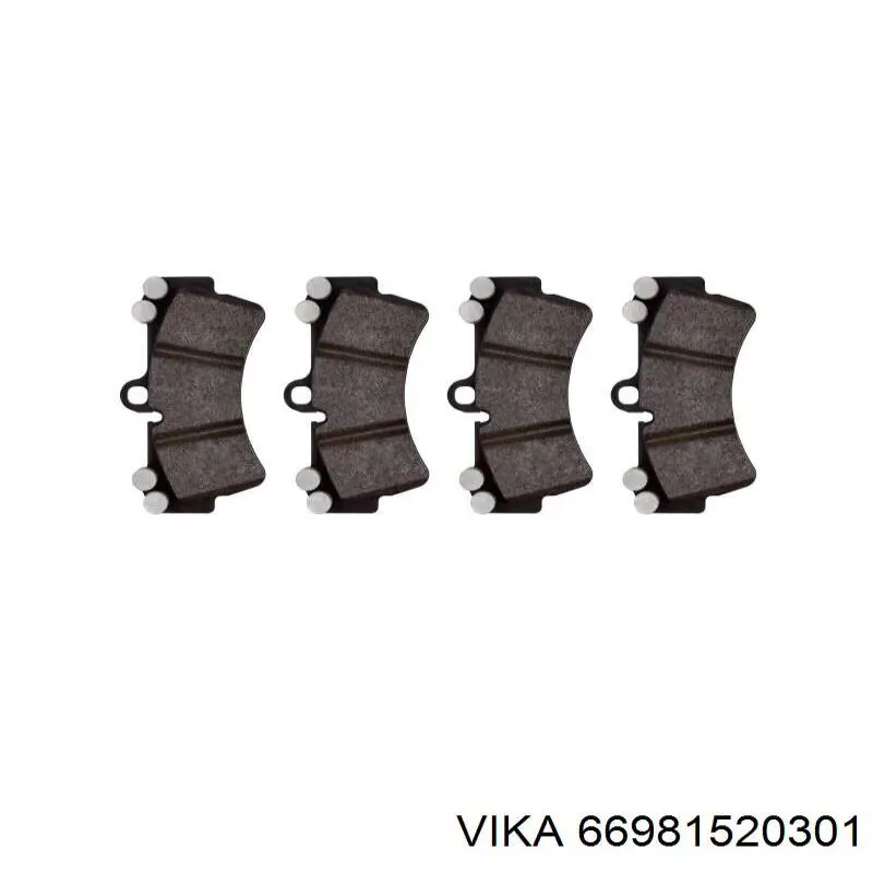 Гальмівні колодки Vika 66981520301 ціна, від 39.36 USD