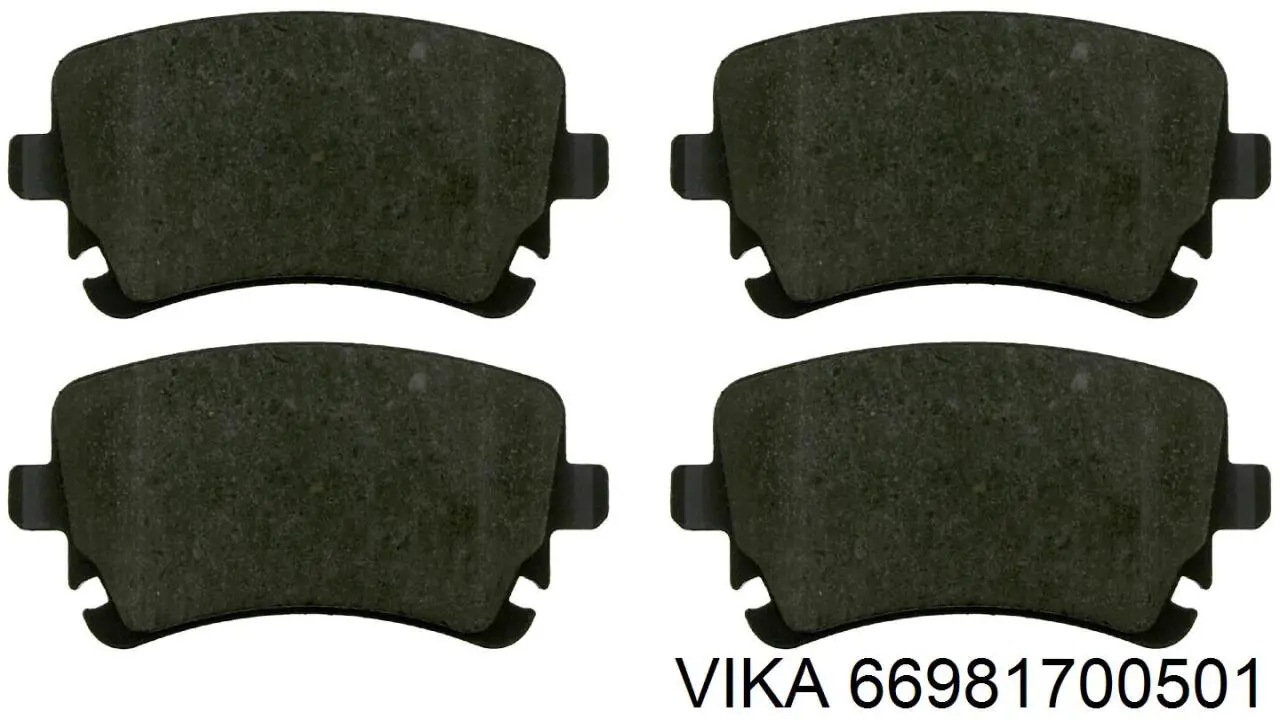 66981700501 Vika колодки гальмові задні, дискові