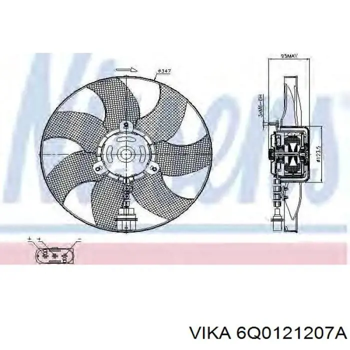 Дифузор вентилятора Vika 6Q0121207A ціна, від 7.58 USD