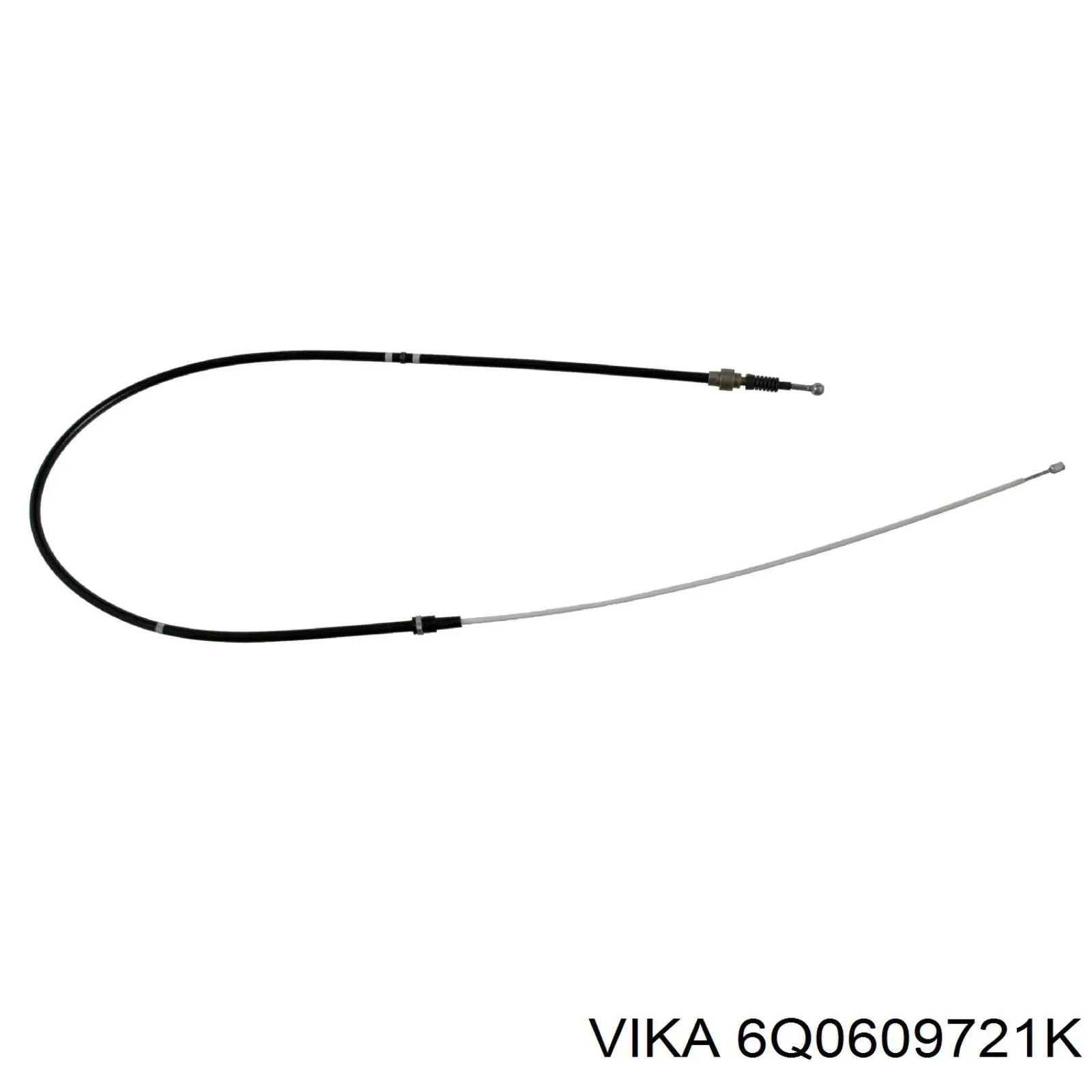 6Q0609721K Vika Трос ручного гальма задній, правий/лівий