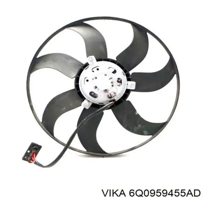 6Q0959455AD Vika електровентилятор охолодження в зборі (двигун + крильчатка)