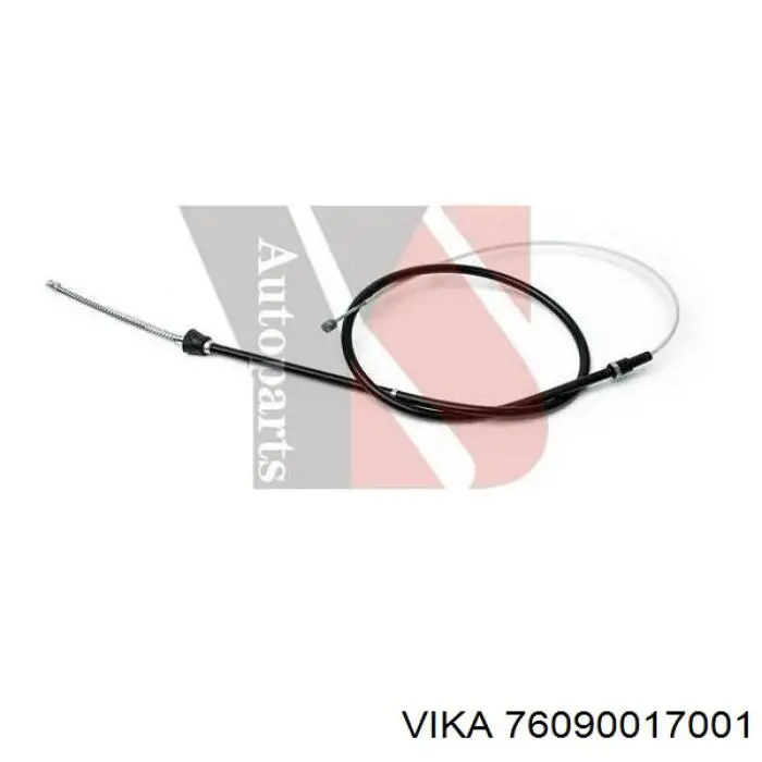 Трос ручного гальма задній, правий/лівий Vika 76090017001 ціна, від 5.33 USD