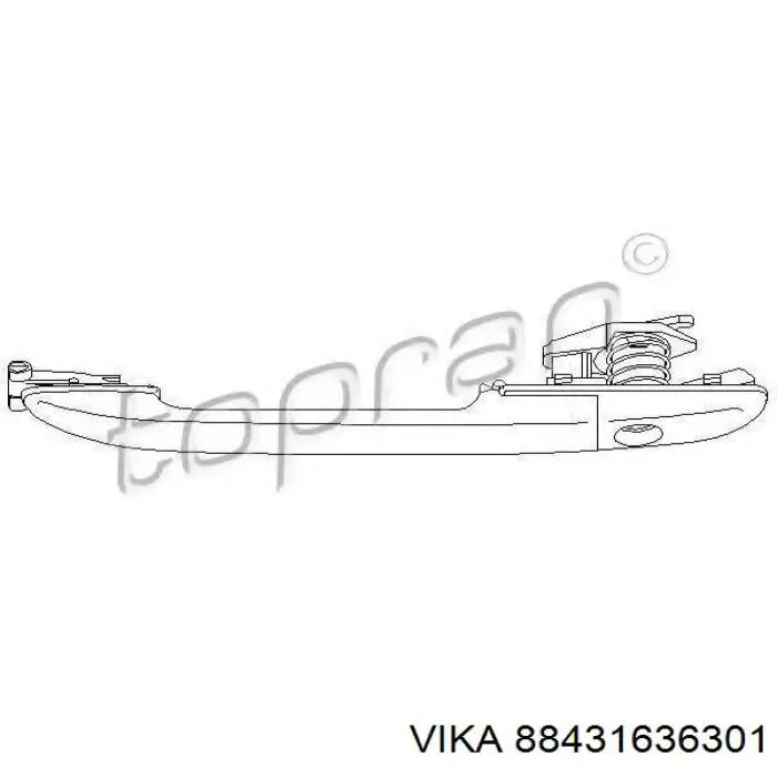 Ручка двері бічної/зсувної зовнішня Mercedes A9017600359 ціна, від 11.24 USD