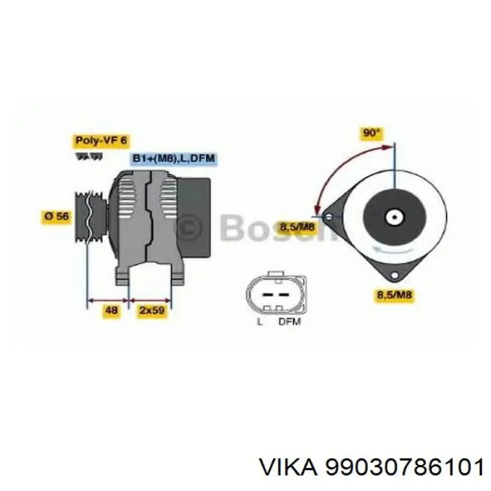 Купити DAN3001 Denso Генератор