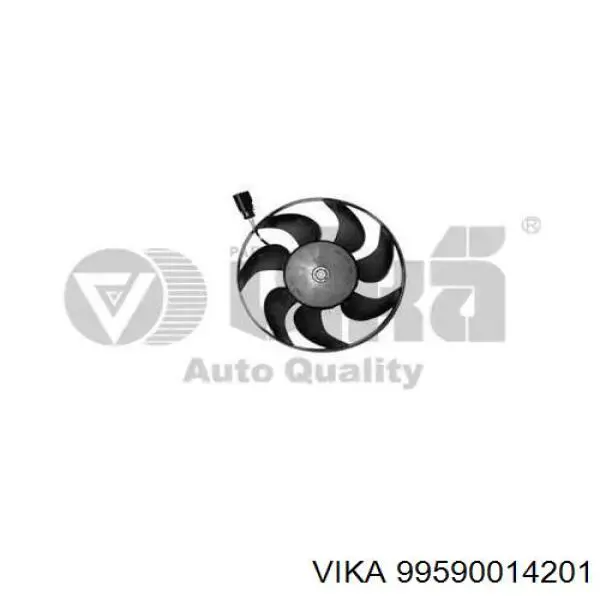 99590014201 Vika електровентилятор охолодження в зборі (двигун + крильчатка, правий)