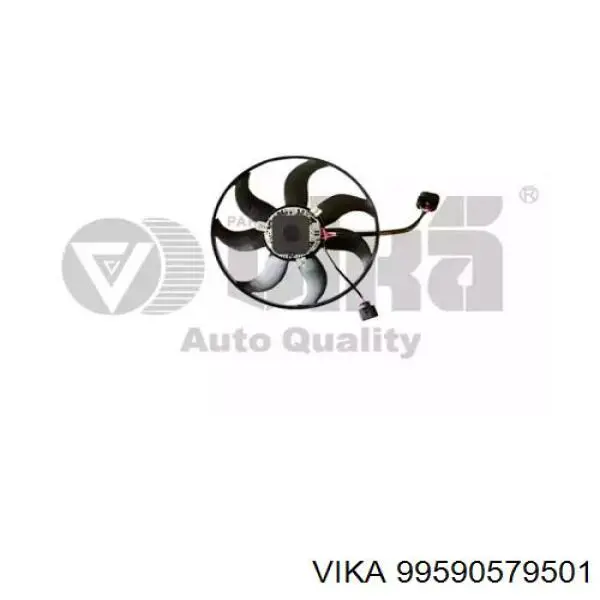 99590579501 Vika електровентилятор охолодження в зборі (двигун + крильчатка, лівий)