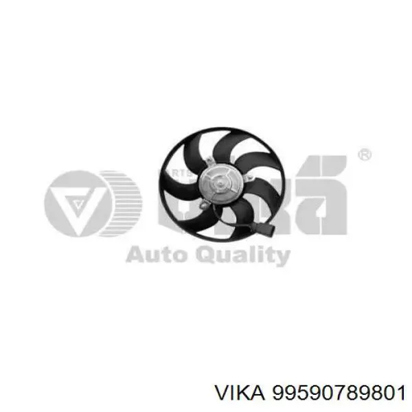 99590789801 Vika електровентилятор охолодження в зборі (двигун + крильчатка, правий)