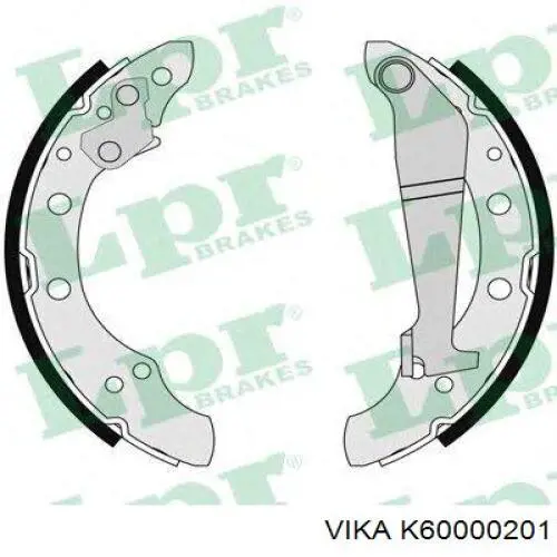 Купити K60000201 Vika Ремкомплект гальмівних колодок