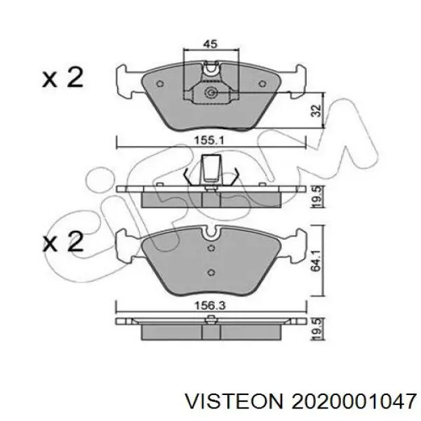 2020001047 Visteon Фара правая