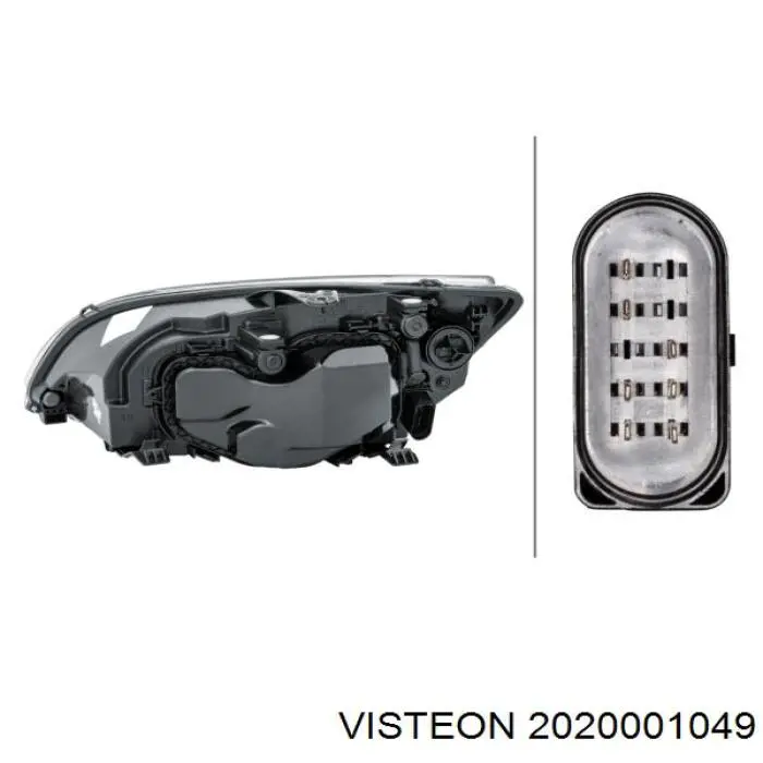 Фара права 2020001049 Visteon