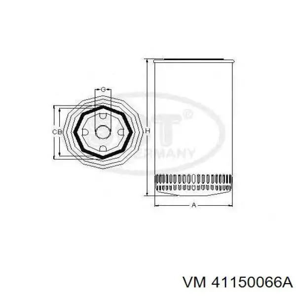 Фільтр масляний 41150066A VM