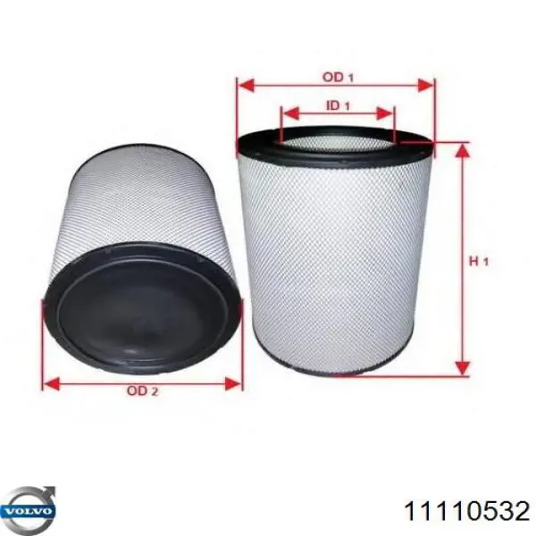 11110532 Volvo Повітряний фільтр двигуна