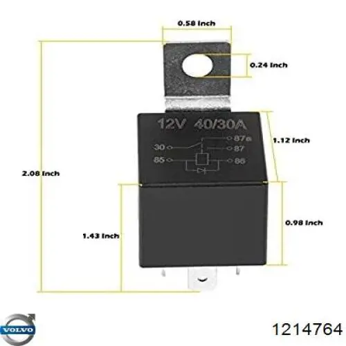 Реле покажчиків поворотів 1214764 Volvo