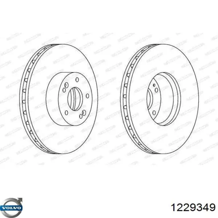 Диск переднього гальма Volvo 1205781 ціна, від 19.24 USD