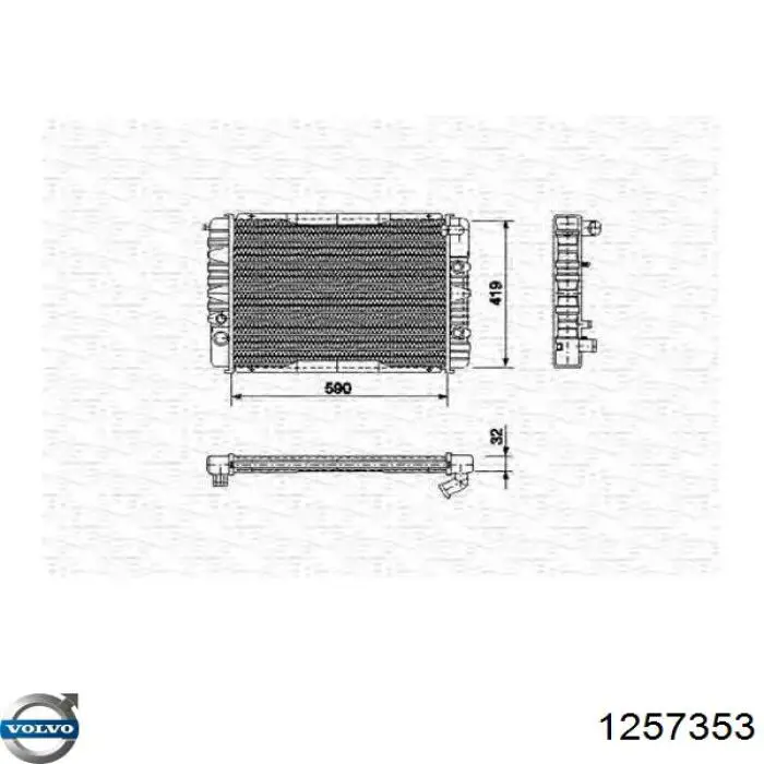 8601864 Volvo радіатор охолодження двигуна