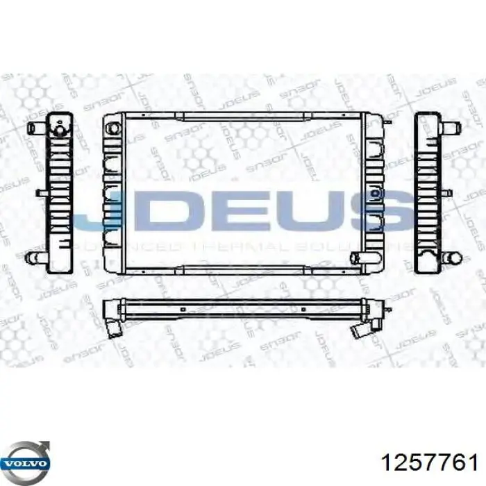 Радіатор 1257761 Volvo
