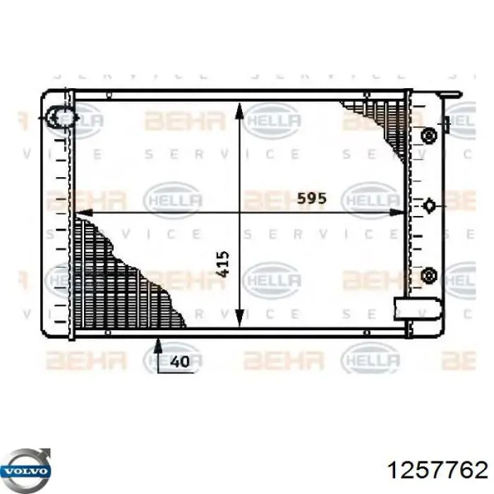 Купити 1257762 Volvo Радіатор двигуна