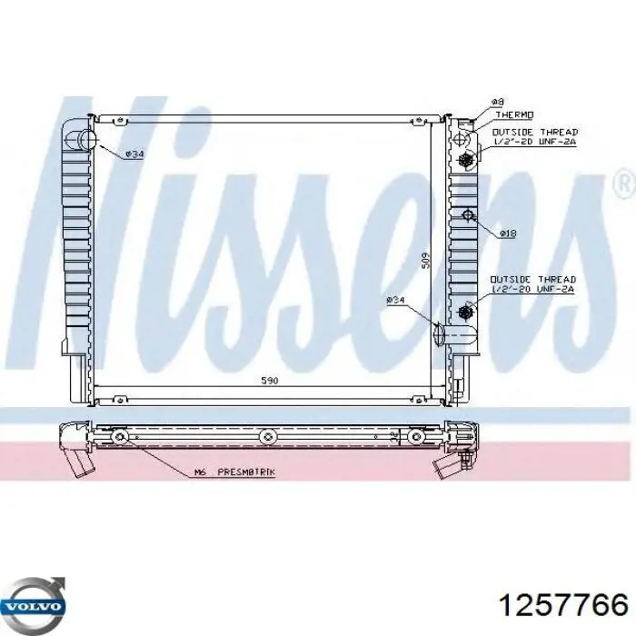 Радіатор основний Volvo 5002256 ціна, від 111.11 USD