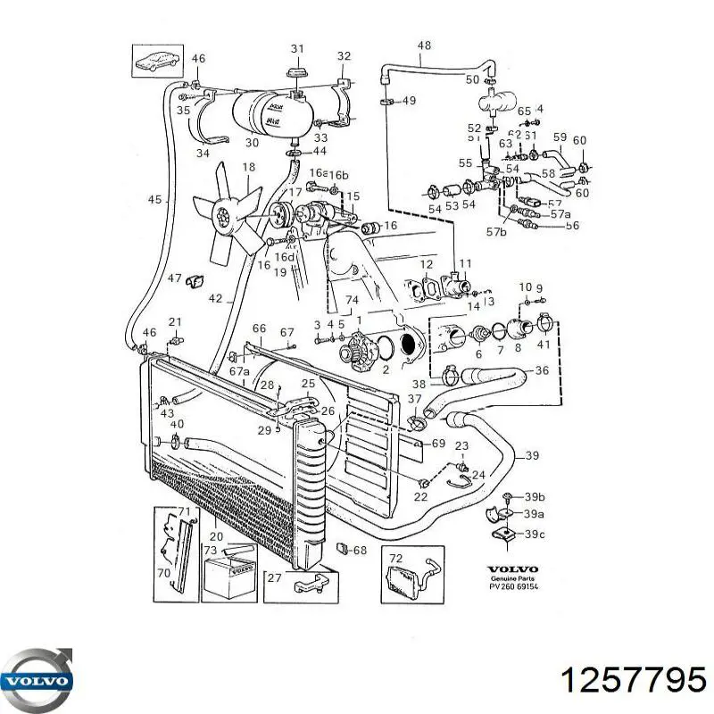  Volvo 1257795 ціна, від 79.43 USD
