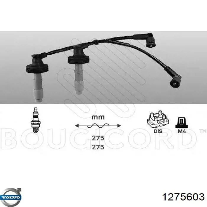 Високовольтні дроти 1275603 Volvo