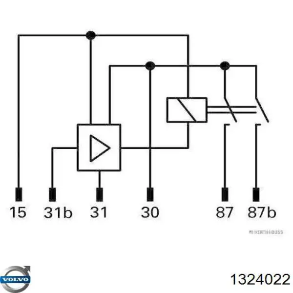 Реле електробензонасосу Volvo 1324978 ціна, від 95.47 USD
