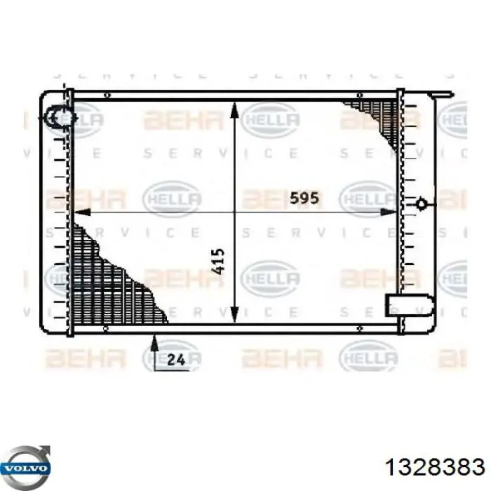 Купити 1328383 Volvo Радіатор двигуна