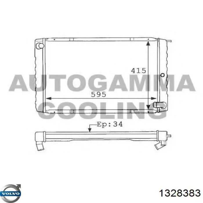 Купити 8602062 Volvo Радіатор двигуна