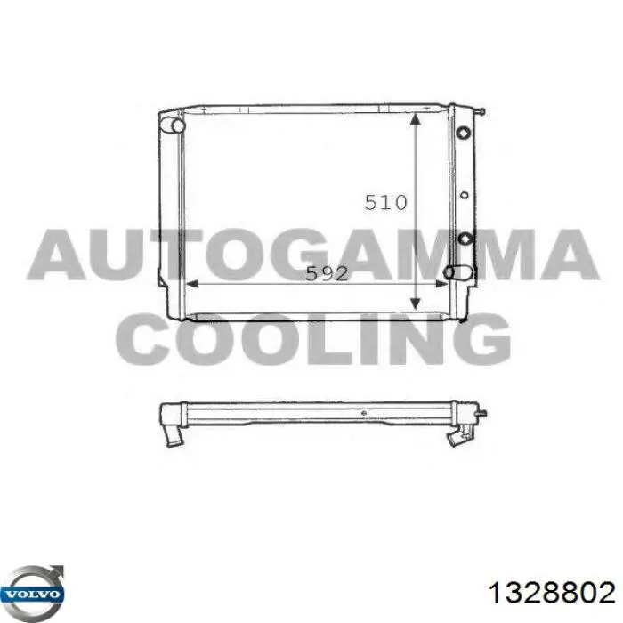 Купити 1328802 Volvo Радіатор двигуна