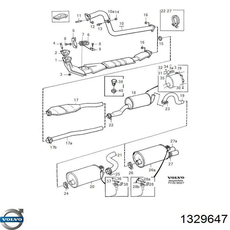 Подушка кріплення глушника Volvo 1329647 ціна, від 1.02 USD