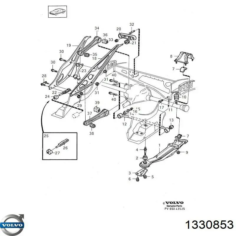 Відбійник на задні амортизатори Volvo 1330853 ціна, від 52.21 USD