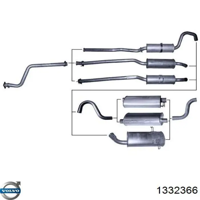 Глушник Volvo 1332366 ціна, від 181.00 USD