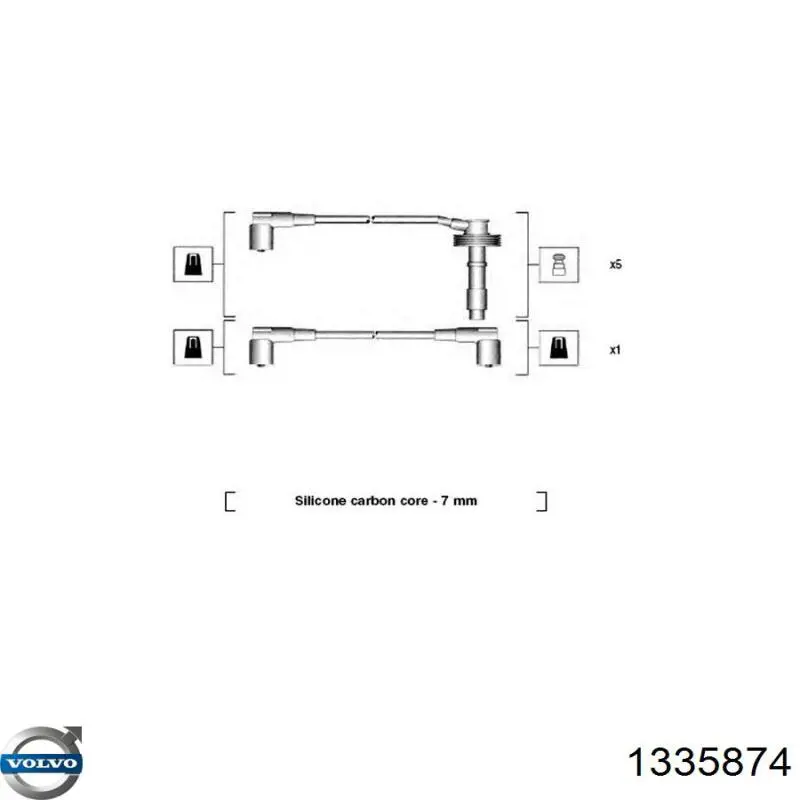 Купити 9445258 Volvo Провід високовольтні, комплект