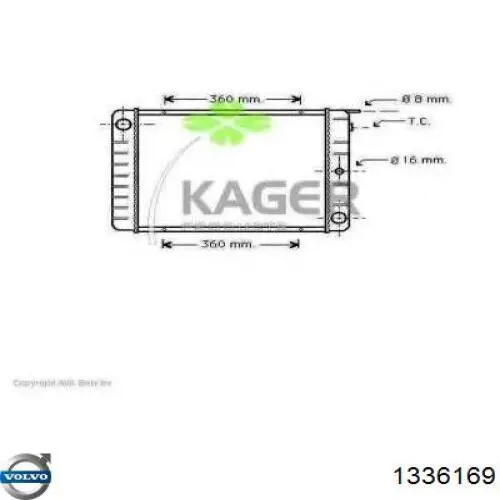8601334 Volvo Радіатор охолодження двигуна