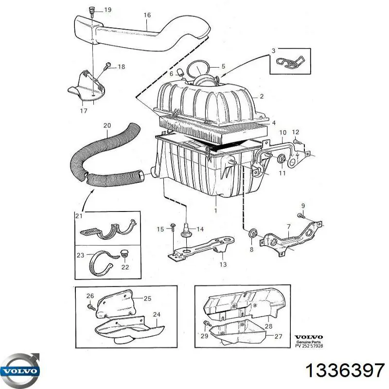 Елемент повітряного фільтра Volvo 1336397 ціна, від 6.96 USD