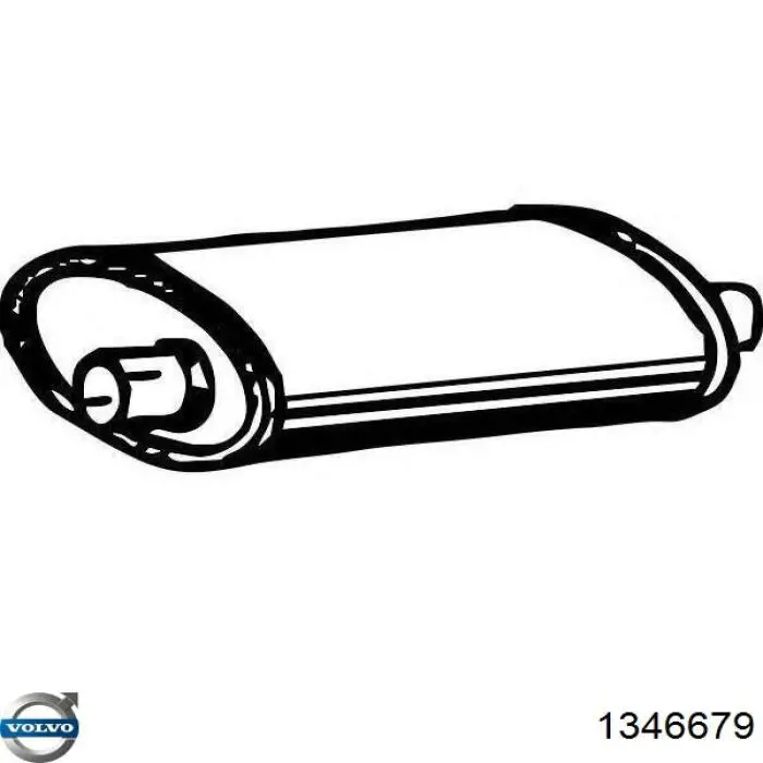 Глушник, передня частина Volvo 1346679 ціна, від 28.22 USD