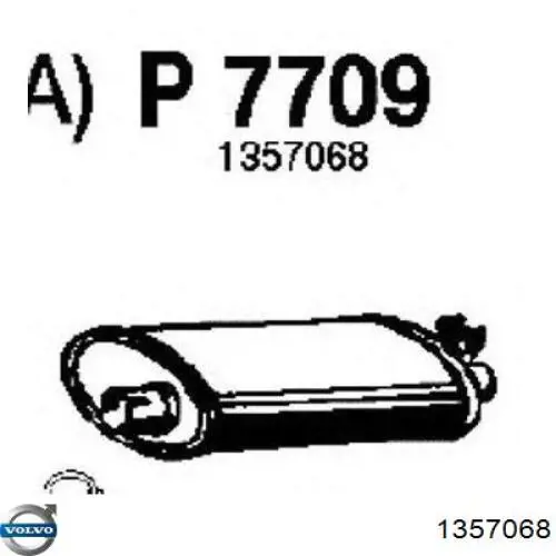 Вихлопна труба Volvo 3531670 ціна, від 59.89 USD