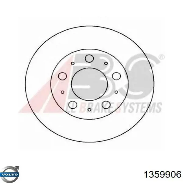 Диск гальмівний передній 1359906 Volvo